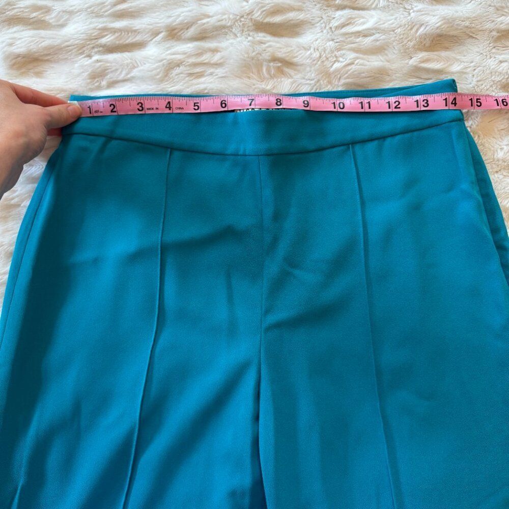 Alice + Olivia Turquoise Wide Leg Pants - Picture 8 of 9
